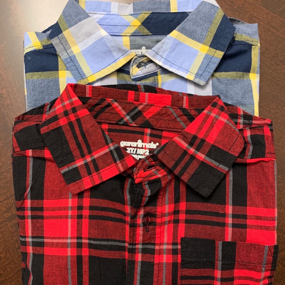 Two button downs 2T